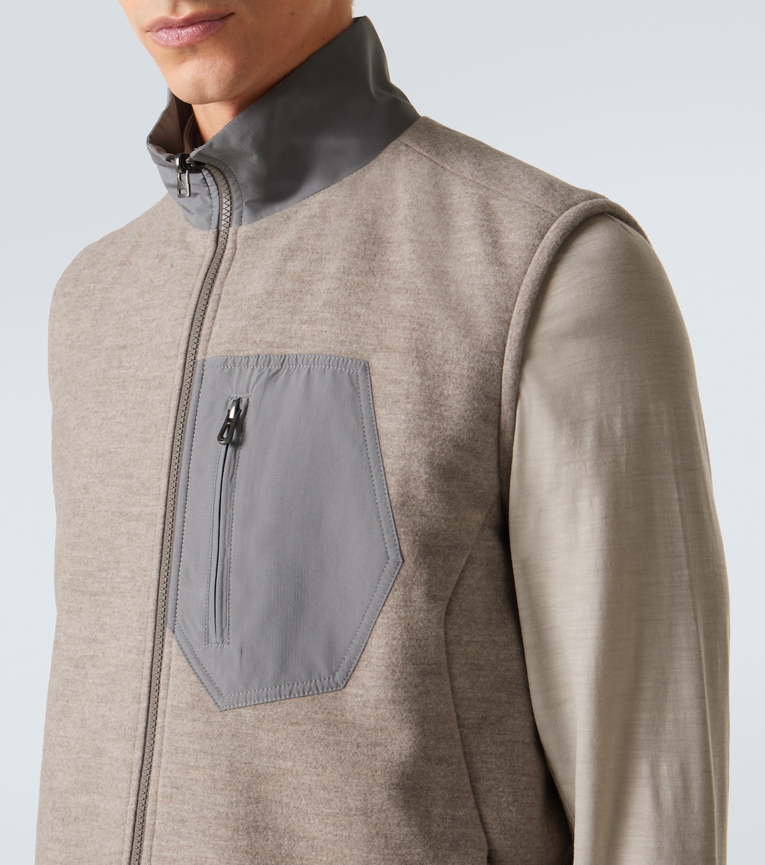 Explorer reversible wool-blend vest | Sease