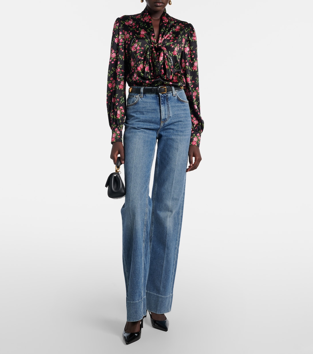 Schluppenbluse aus Satin | Dolce&Gabbana