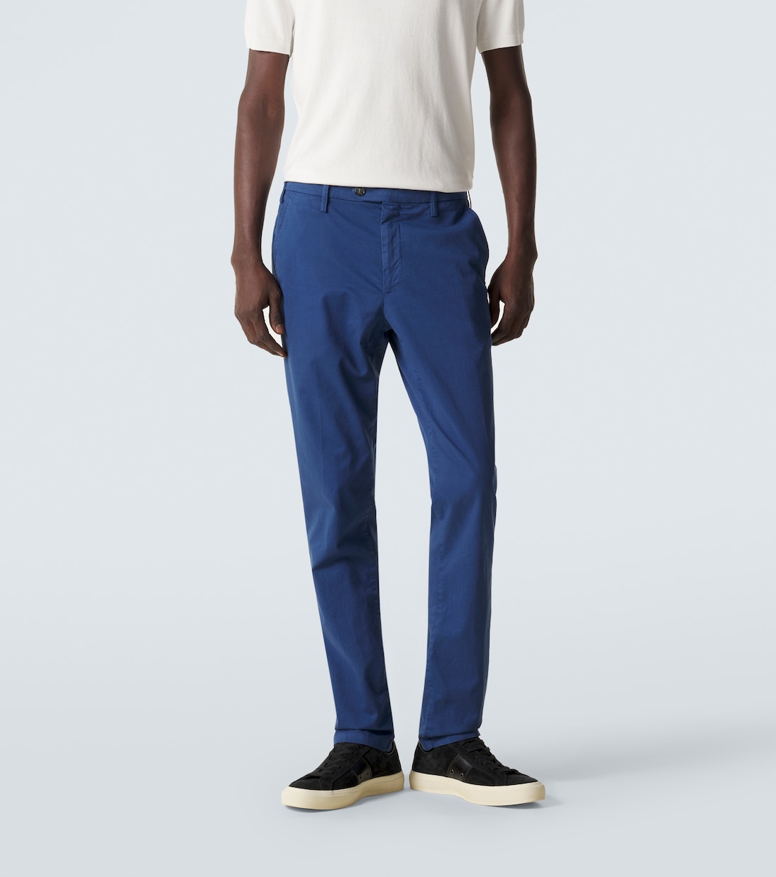 Cotton straight chinos | Canali