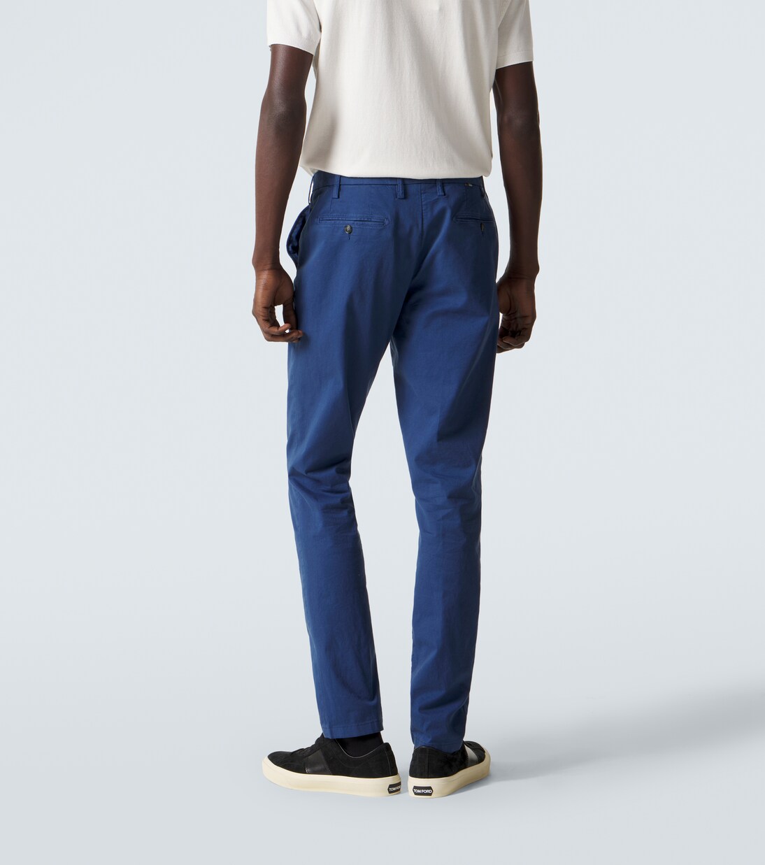 Cotton straight chinos | Canali