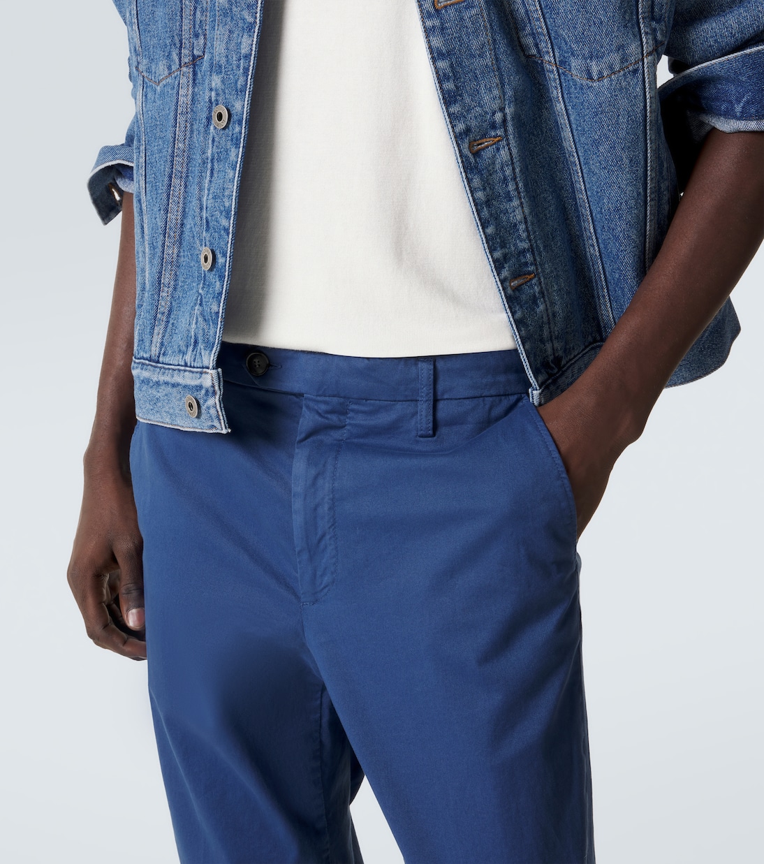 Cotton straight chinos | Canali