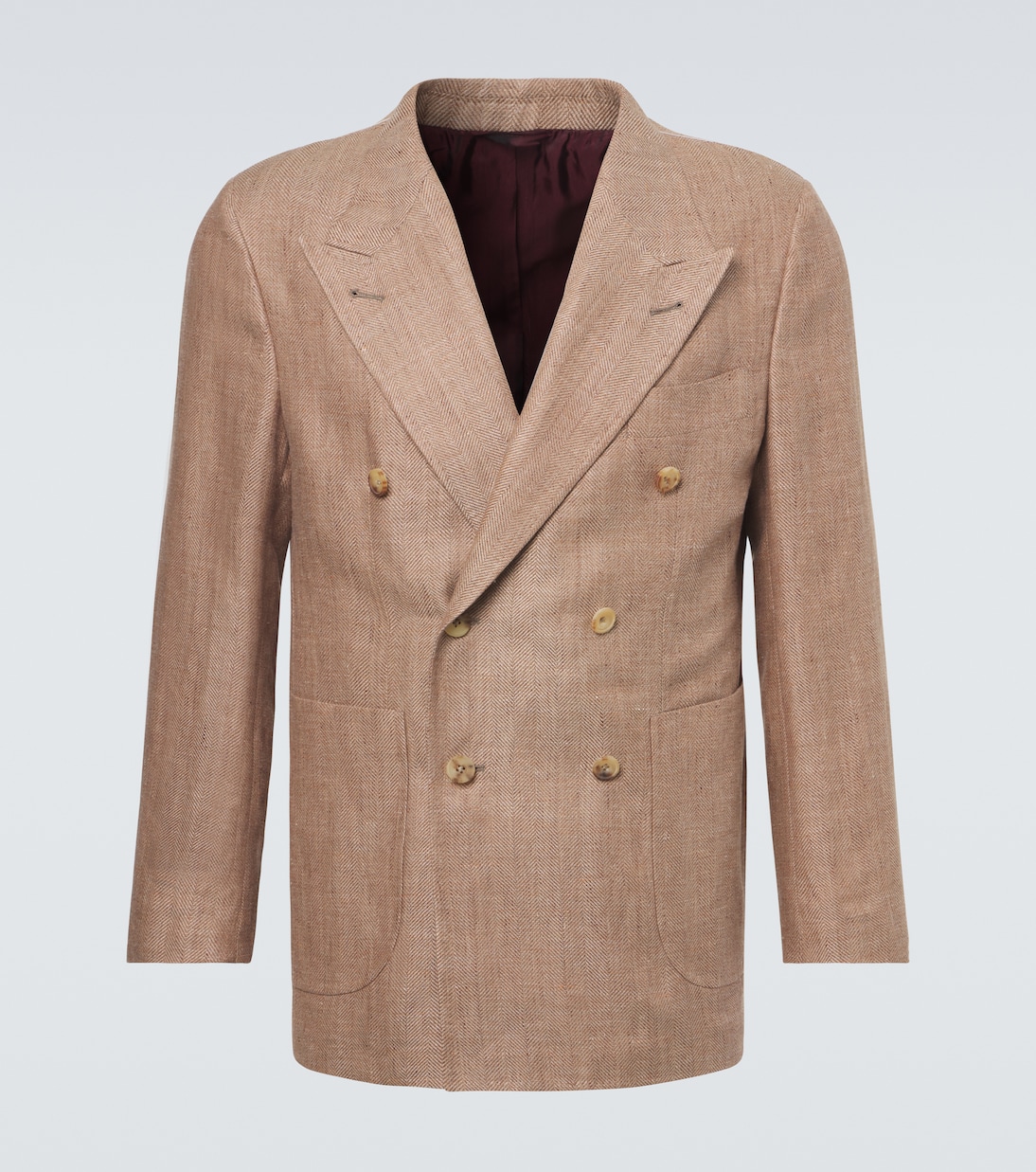 Herringbone linen and wool blazer | Rubinacci