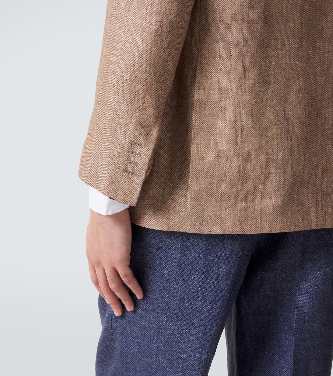 Blazer aus Leinen und Wolle | Rubinacci