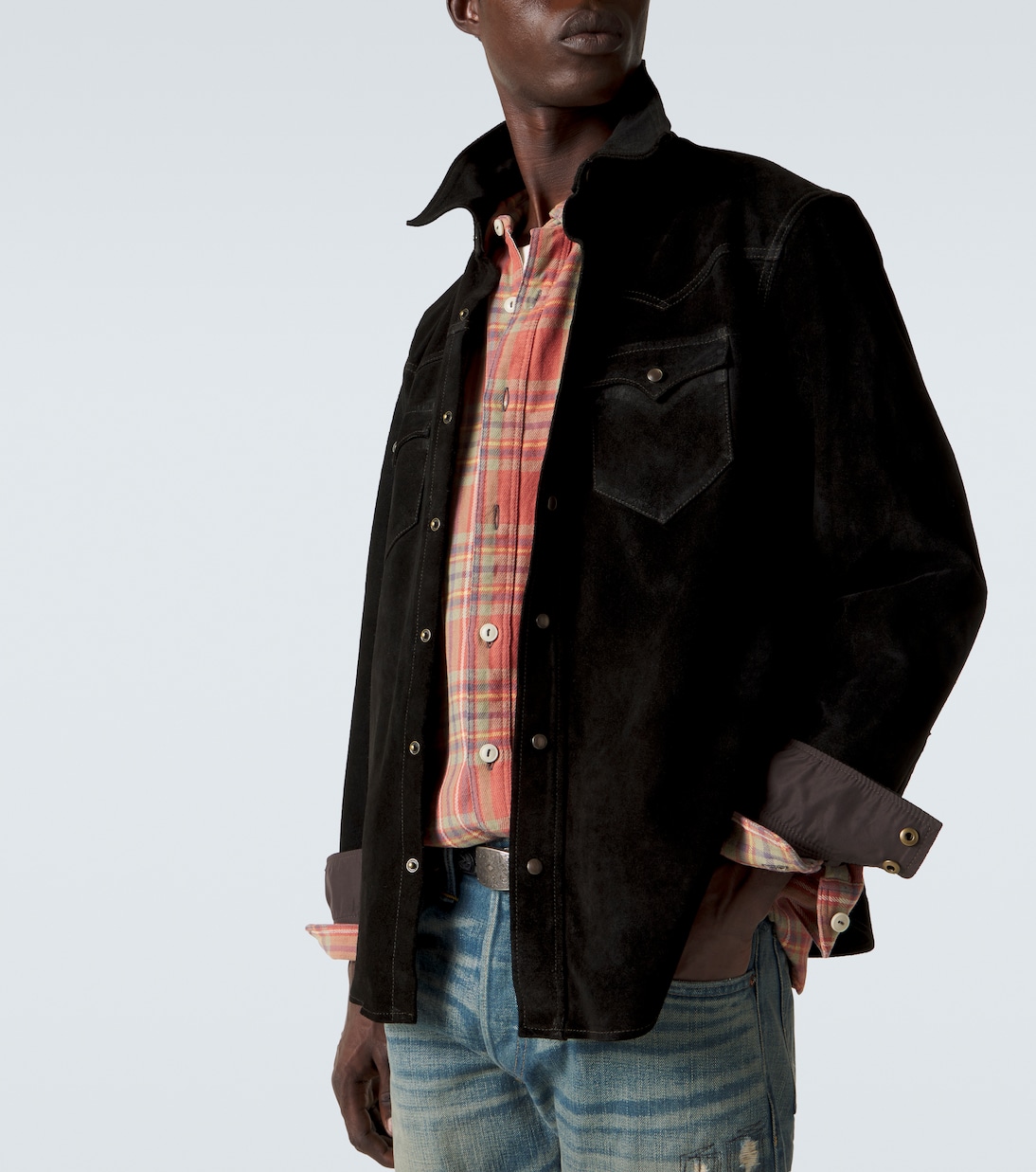 Hemd Western aus Veloursleder | RRL