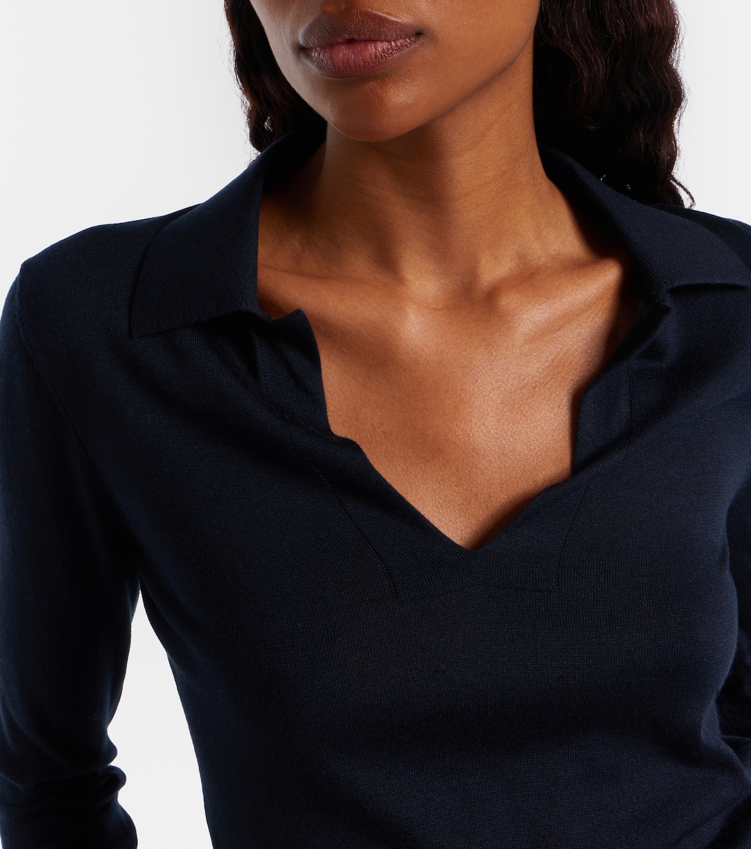 Mikel silk polo sweater | Khaite