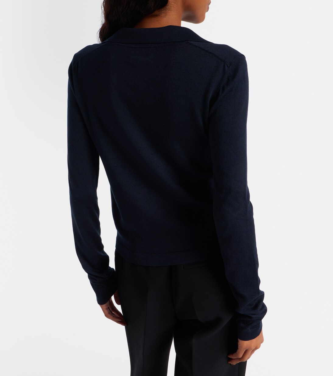 Mikel silk polo sweater | Khaite
