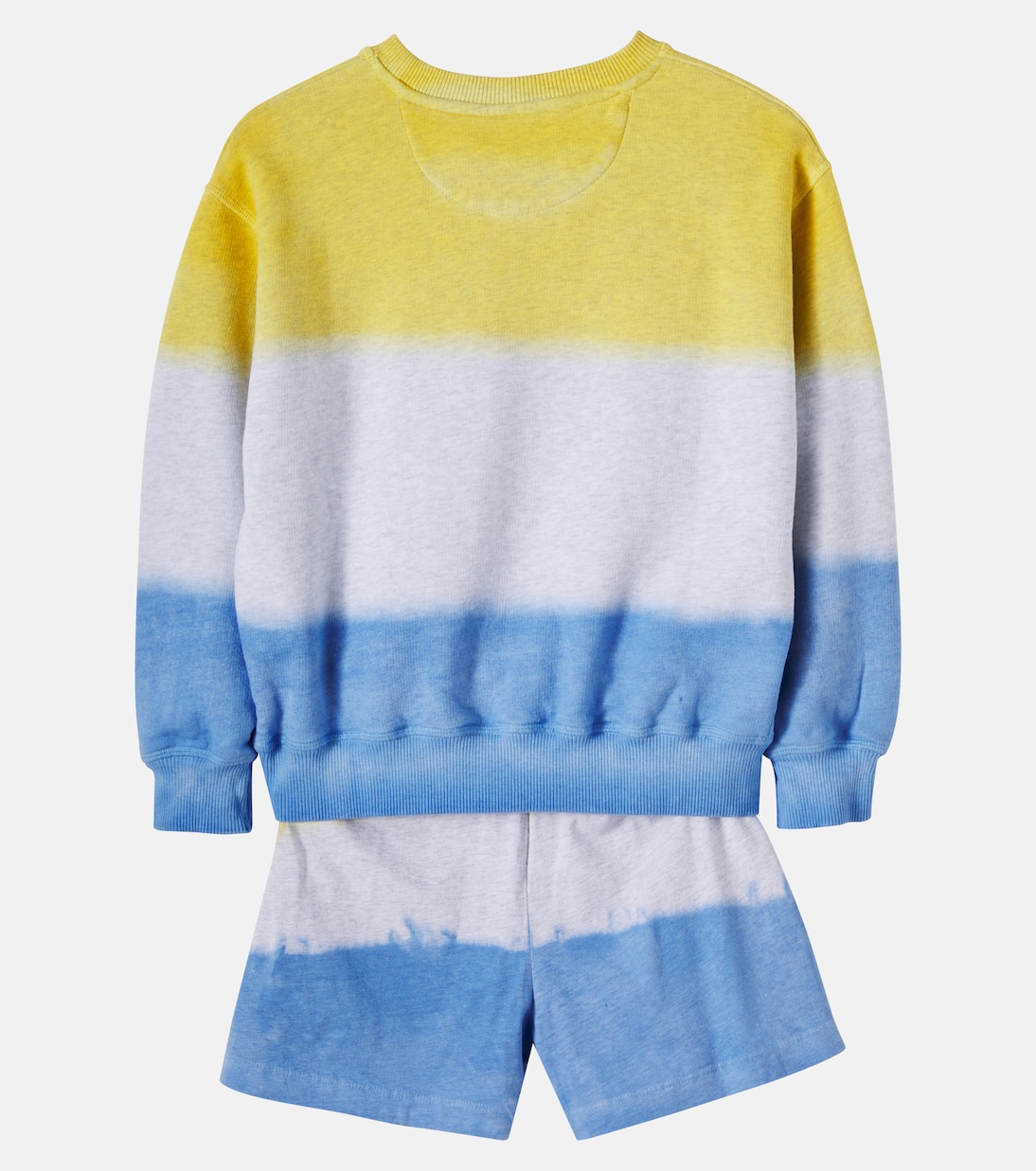 Ensemble sweat-shirt et short en coton à logo Tie Dye | The New Society