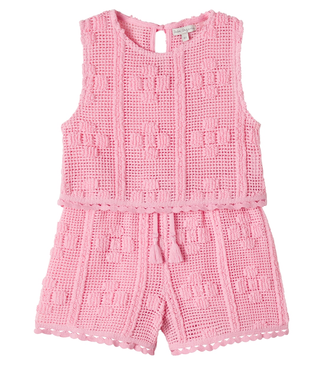 Top e shorts Inez in crochet di misto cotone | Bebe Organic