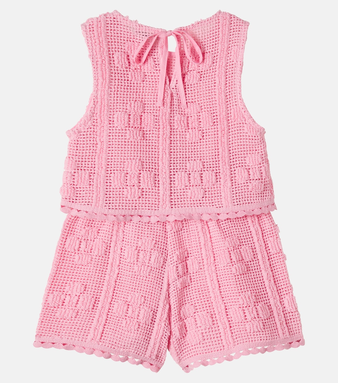 Top e shorts Inez in crochet di misto cotone | Bebe Organic