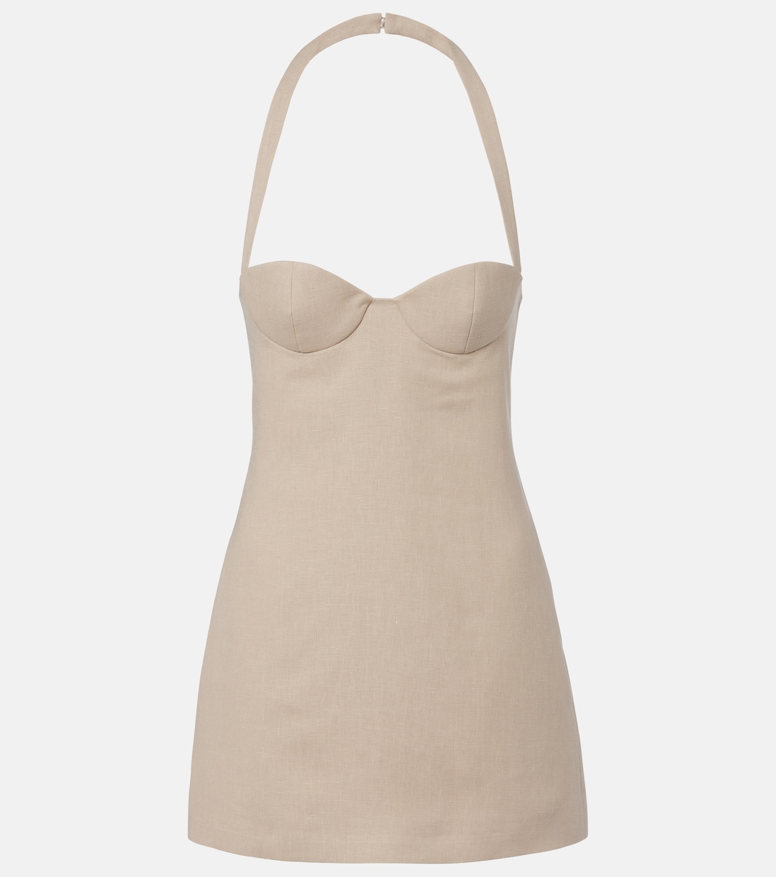 Halterneck linen minidress | Magda Butrym