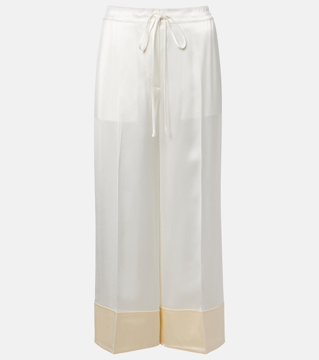 Cropped satin wide-leg pants | Toteme