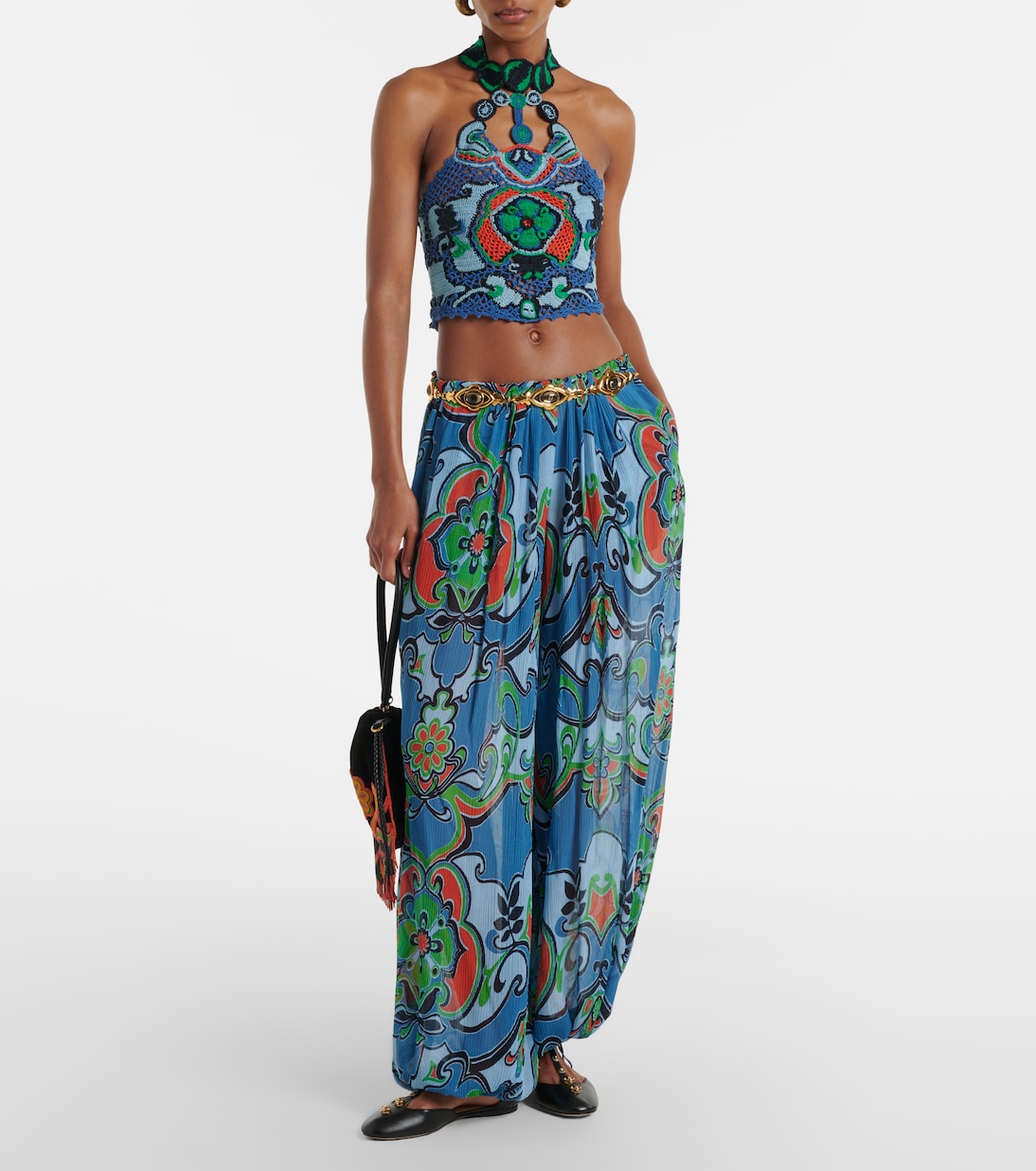 Cropped-Top aus Häkelstrick | Etro