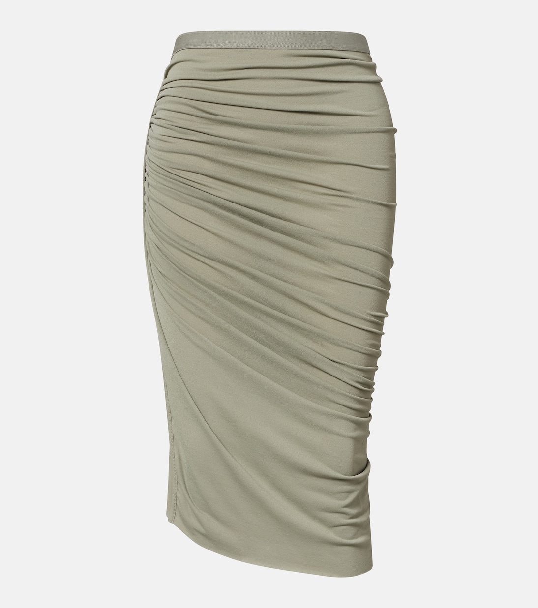 Lilies Edfu ruched midi skirt | Rick Owens