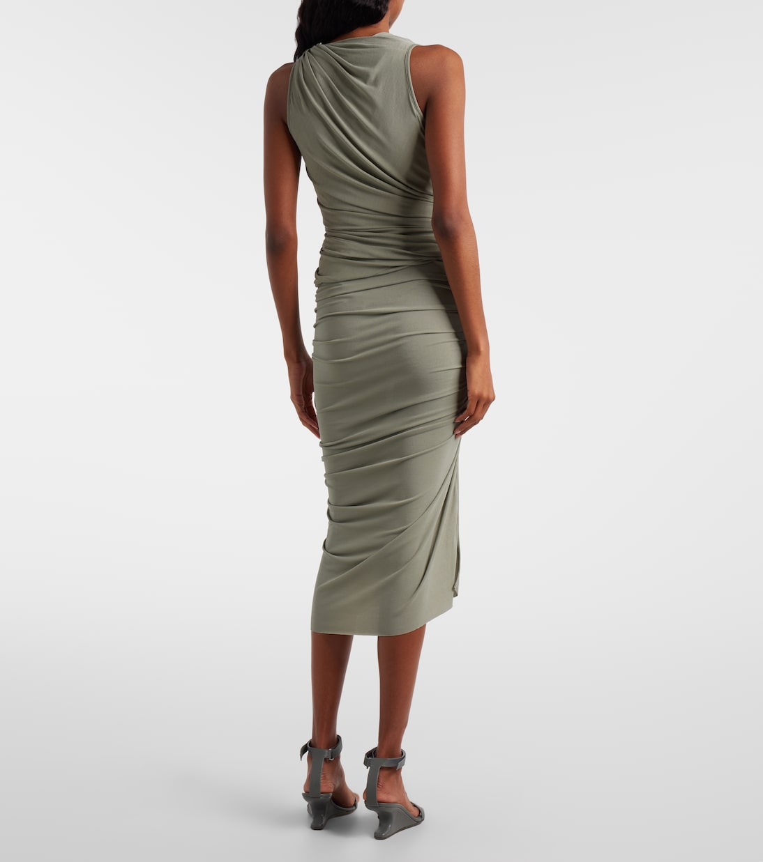 Lilies Edfu ruched midi skirt | Rick Owens