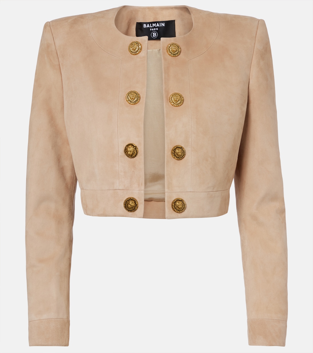 Suede cropped jacket | Balmain