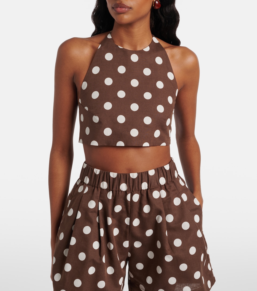 Marseille linen and cotton crop top | Asceno