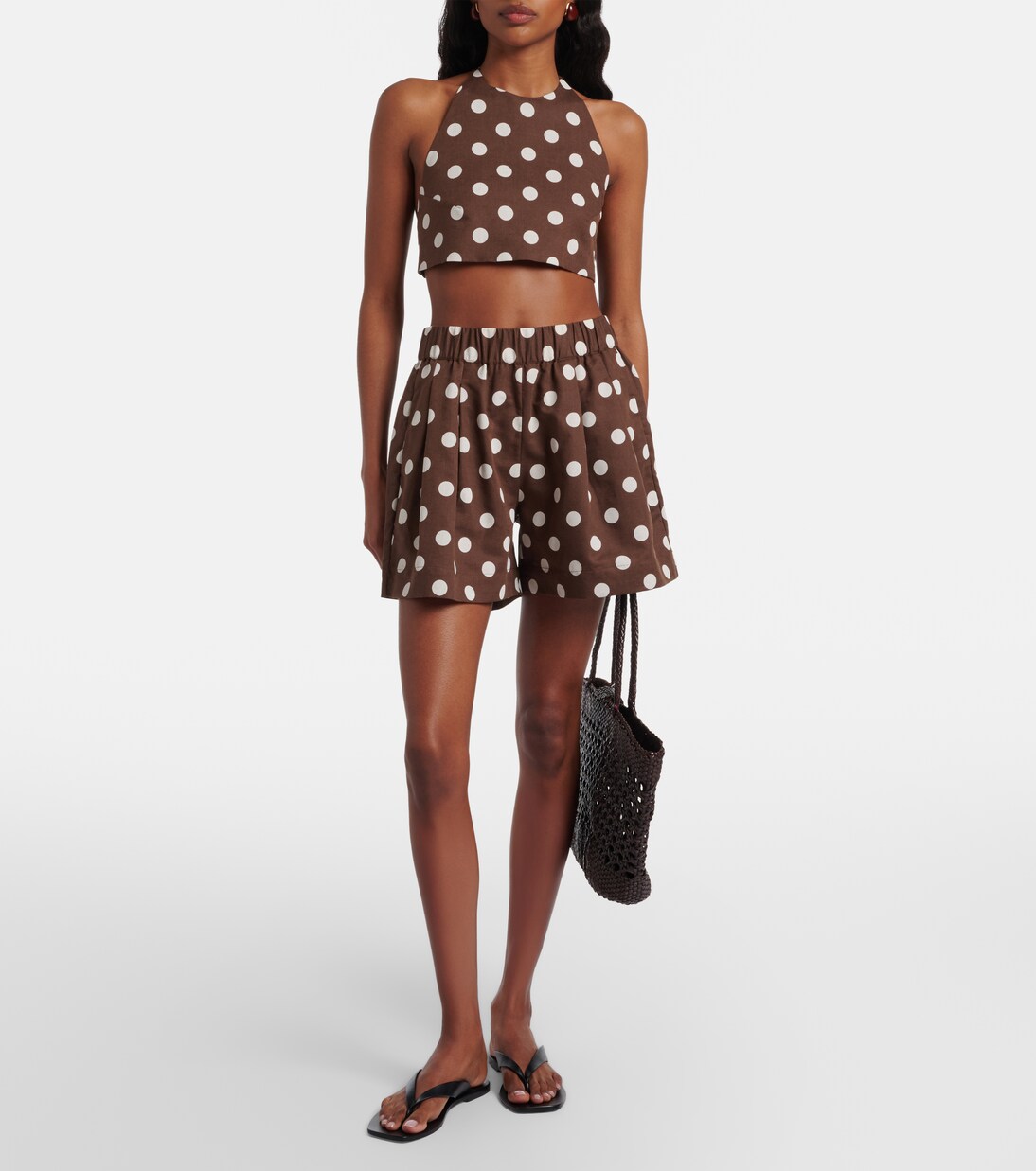 Marseille linen and cotton crop top | Asceno