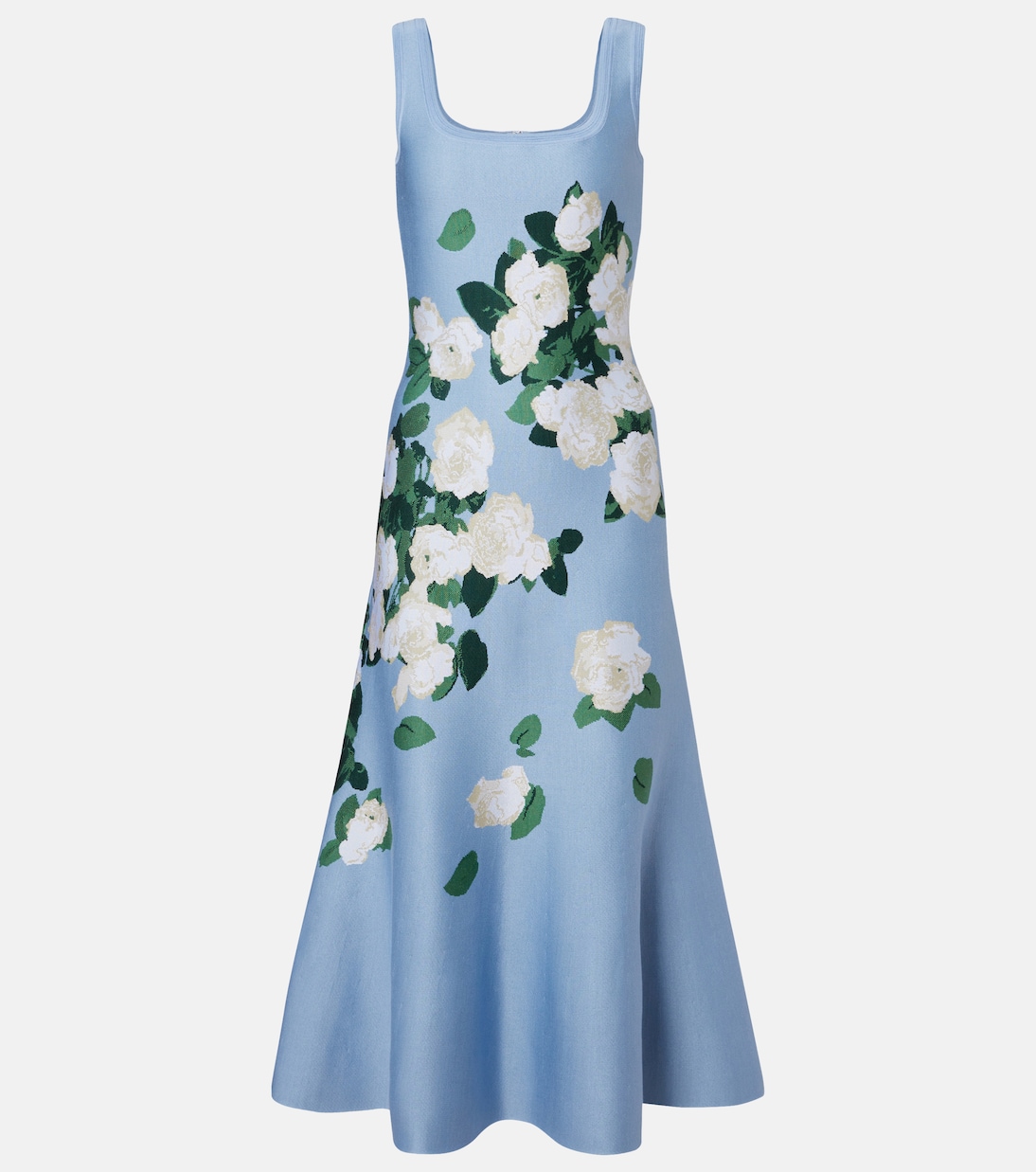 Floral silk-blend midi dress | Carolina Herrera