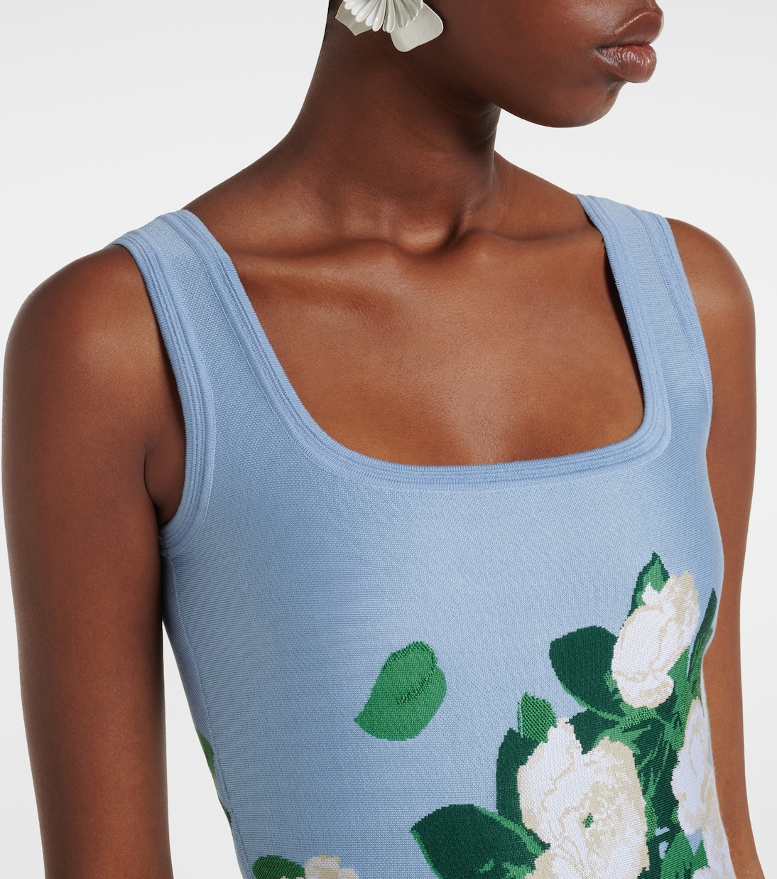 Floral silk-blend midi dress | Carolina Herrera