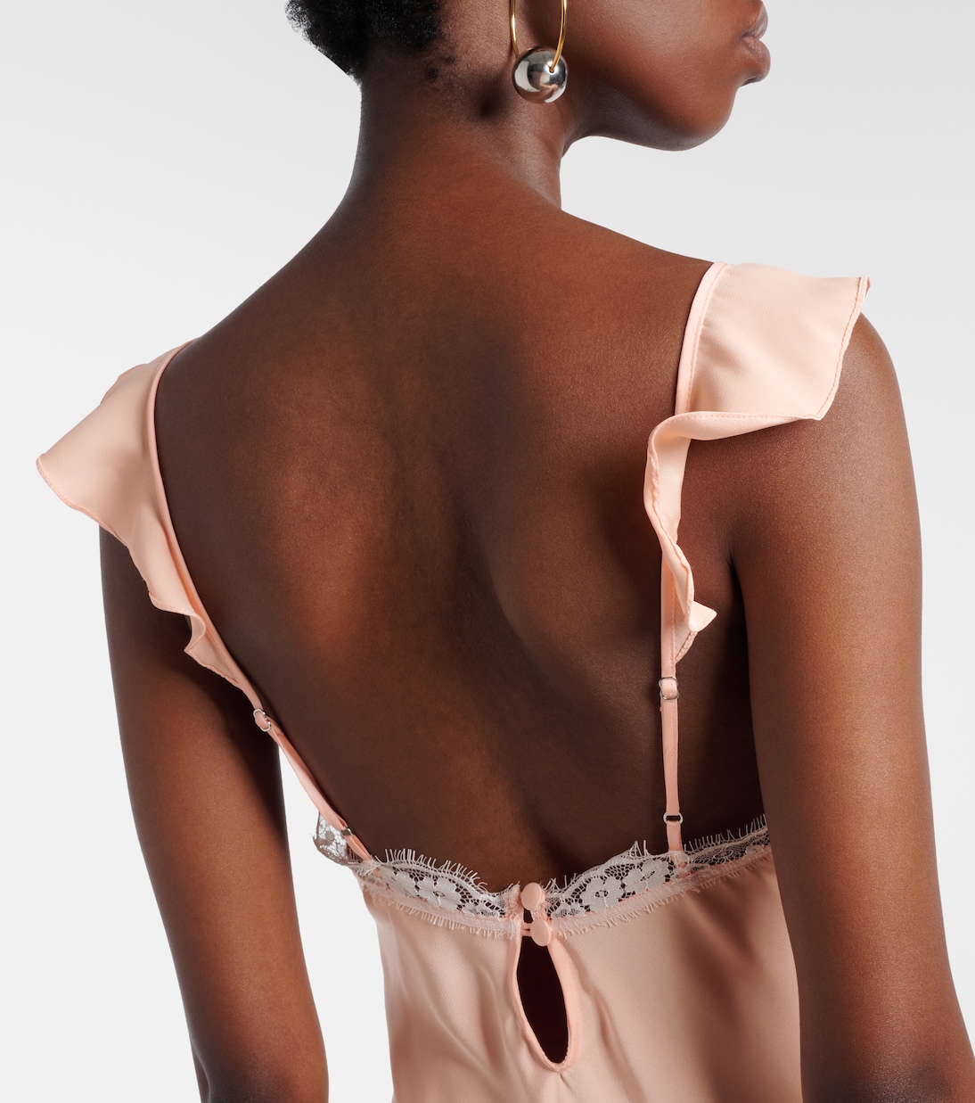 Maxikleid Sella aus Satin mit Spitze | Faithfull