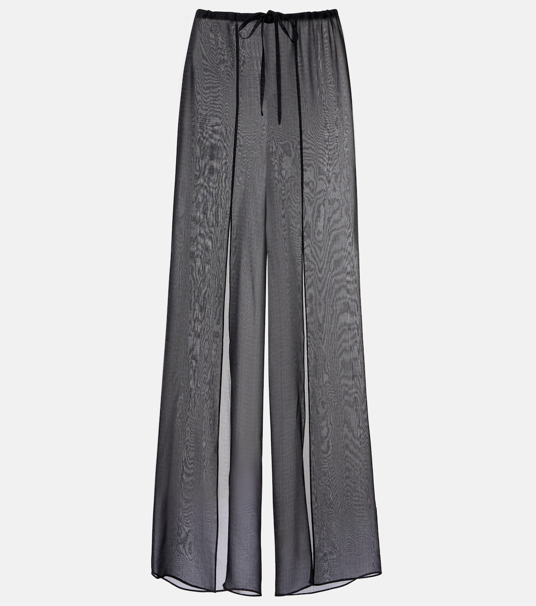 Pantalon ample Monogram en soie | Balmain