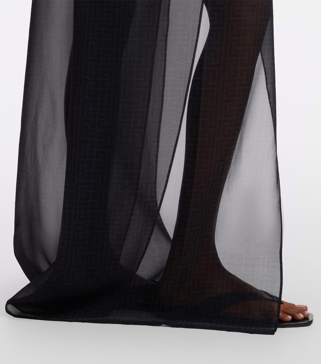 Pantalon ample Monogram en soie | Balmain