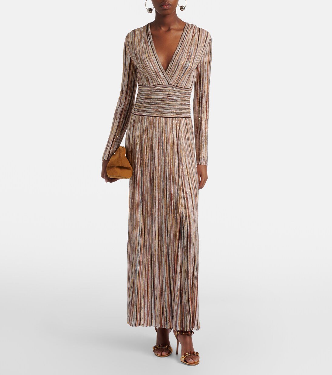 Embellished metallic leather slingback sandals | Gianvito Rossi