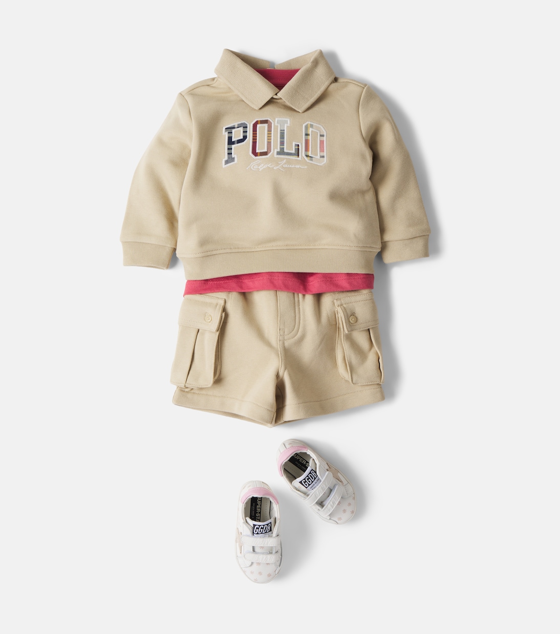 Baby cotton-blend sweatshirt and shorts set | Polo Ralph Lauren Kids