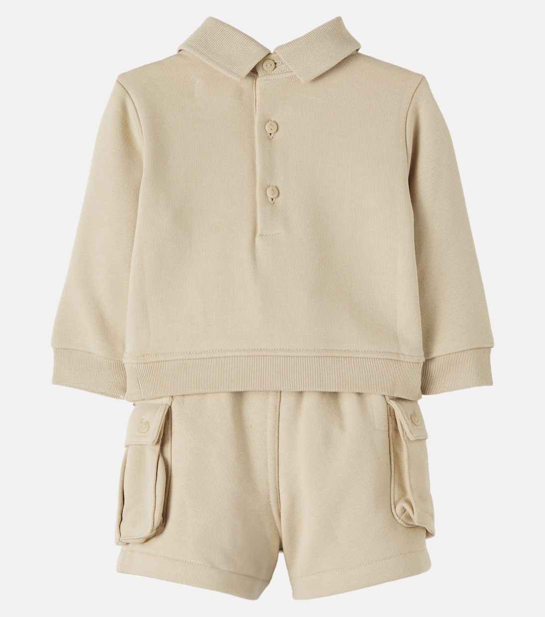 Baby cotton-blend sweatshirt and shorts set | Polo Ralph Lauren Kids