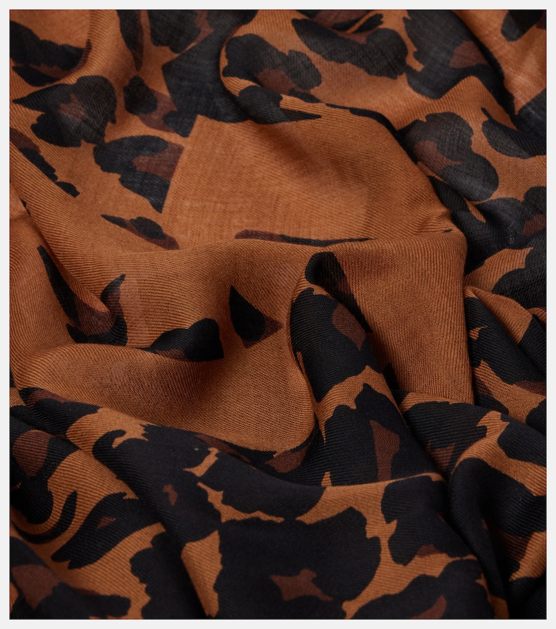 Bufanda de lana con estampado de leopardo | Saint Laurent