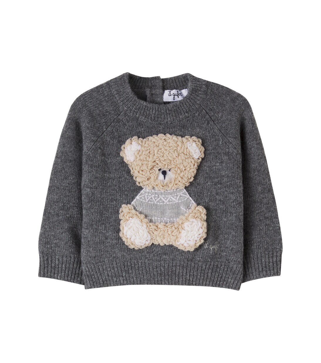 Baby embroidered virgin wool sweater | Il Gufo