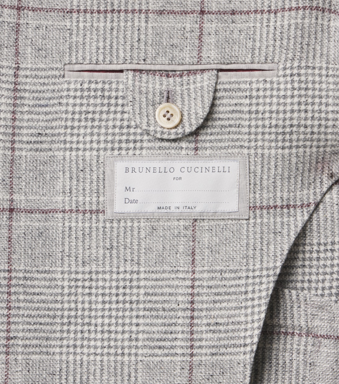 Checked silk, wool, and cashmere blazer | Brunello Cucinelli