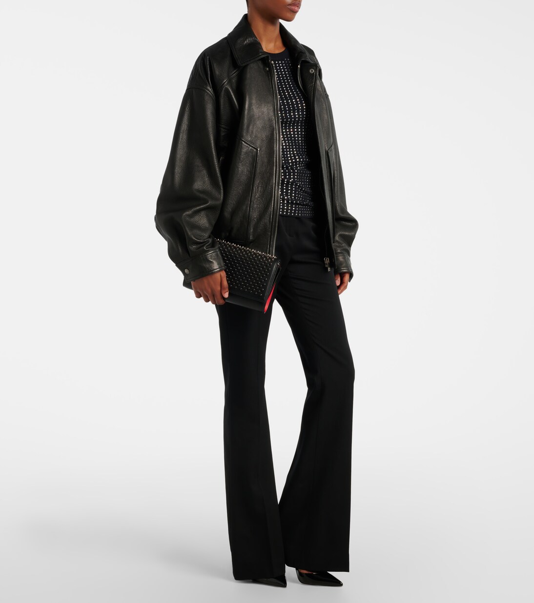 Verzierte Clutch Paloma aus Leder | Christian Louboutin