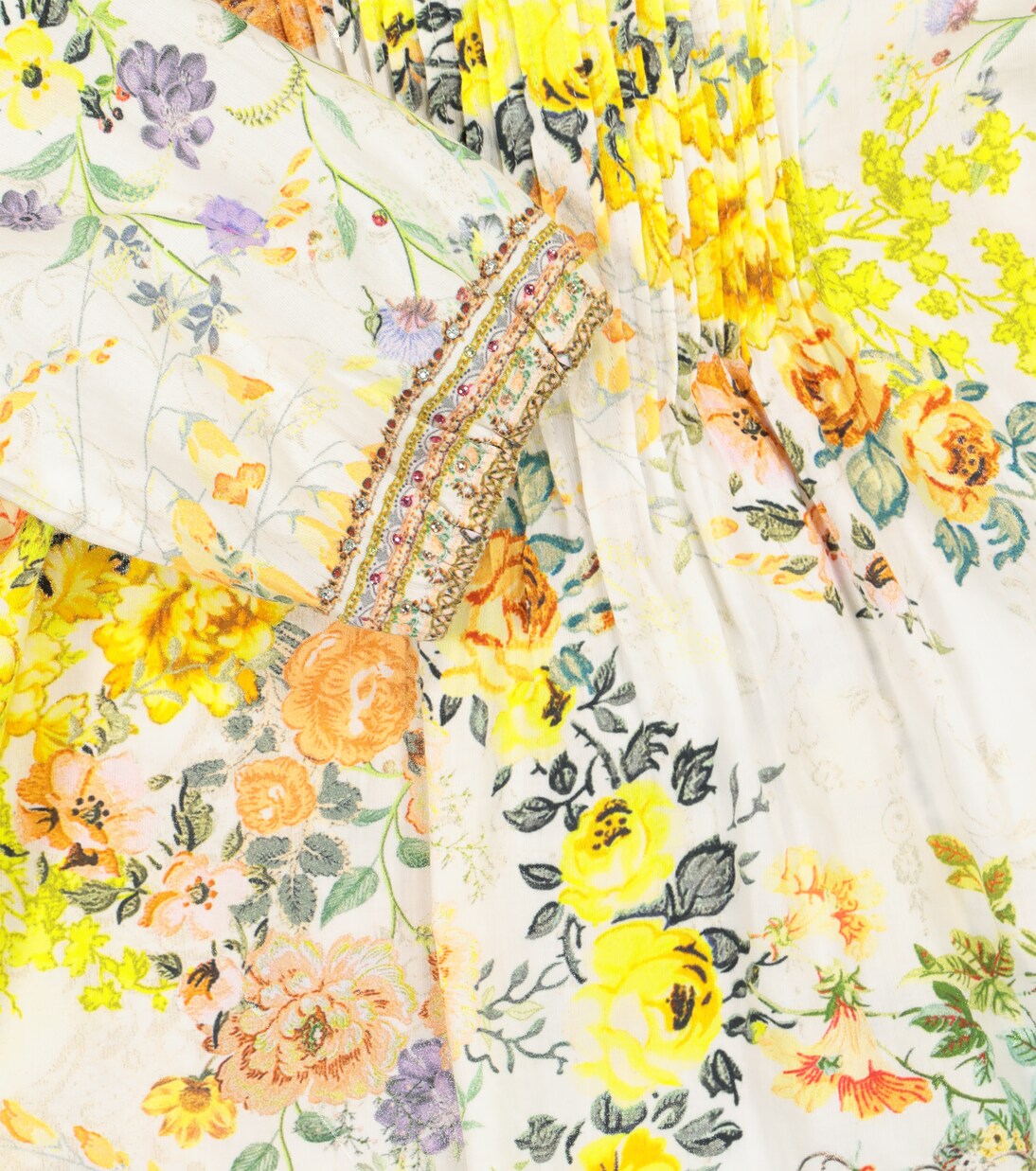 Embellished floral cotton top | Camilla Kids