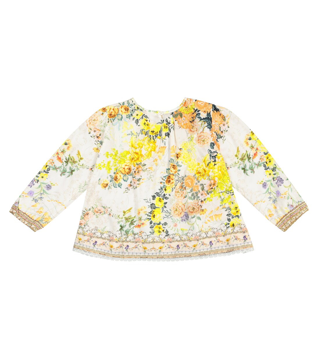 Embellished floral cotton top | Camilla Kids
