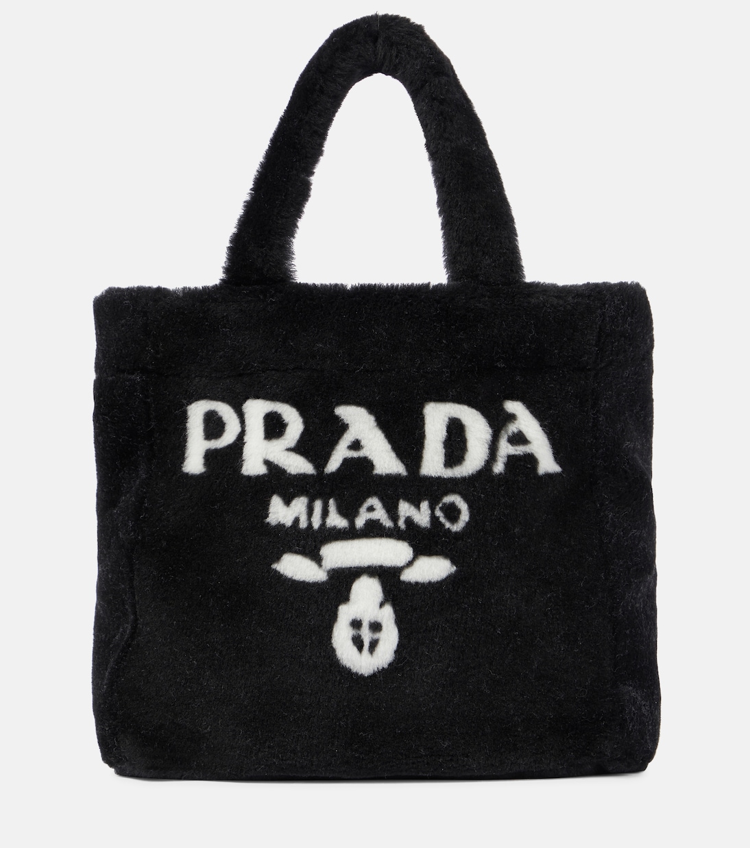 Cabas Intarsia Medium en shearling | Prada