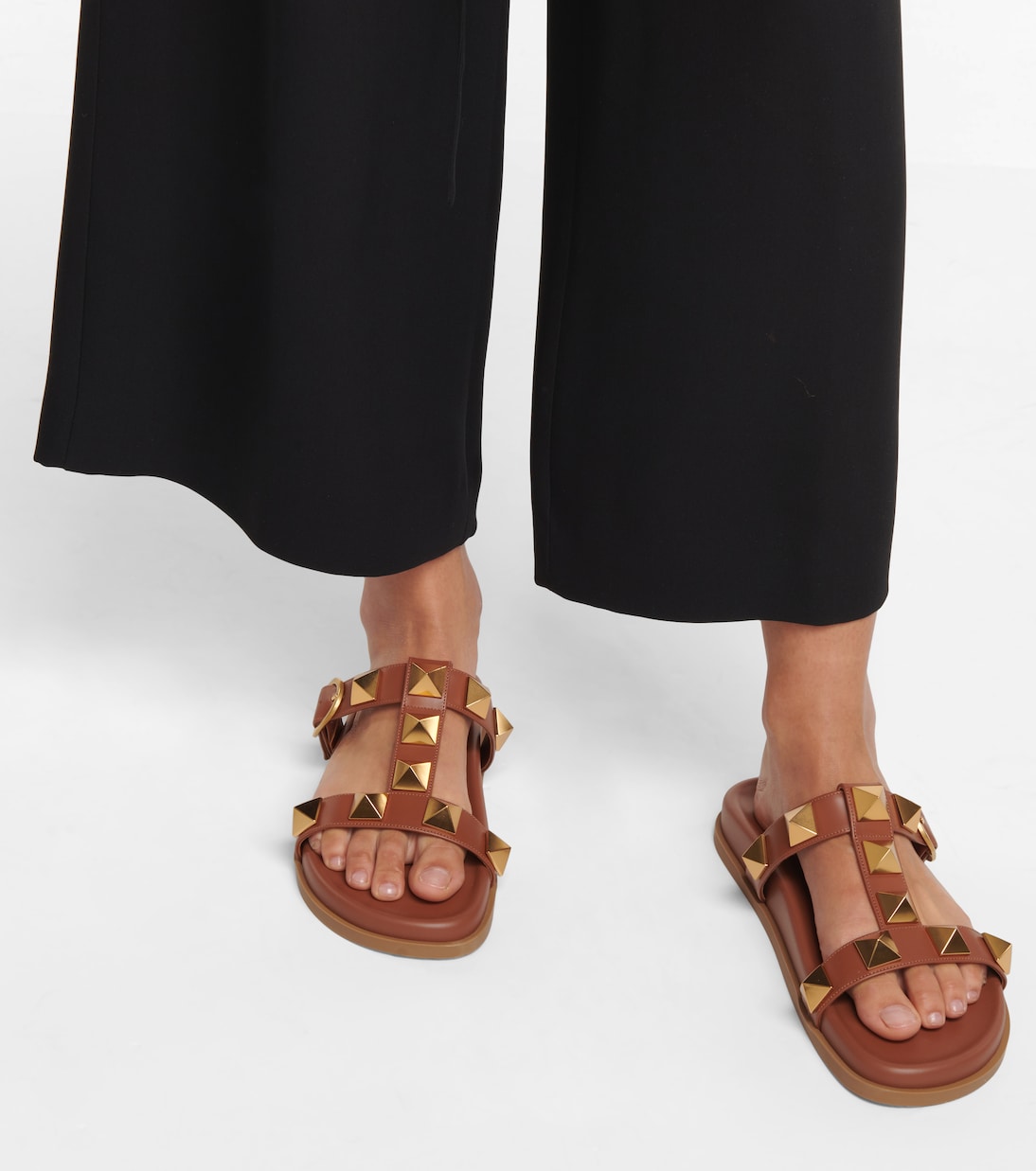 Sandalen Roman Stud aus Leder | Valentino Garavani