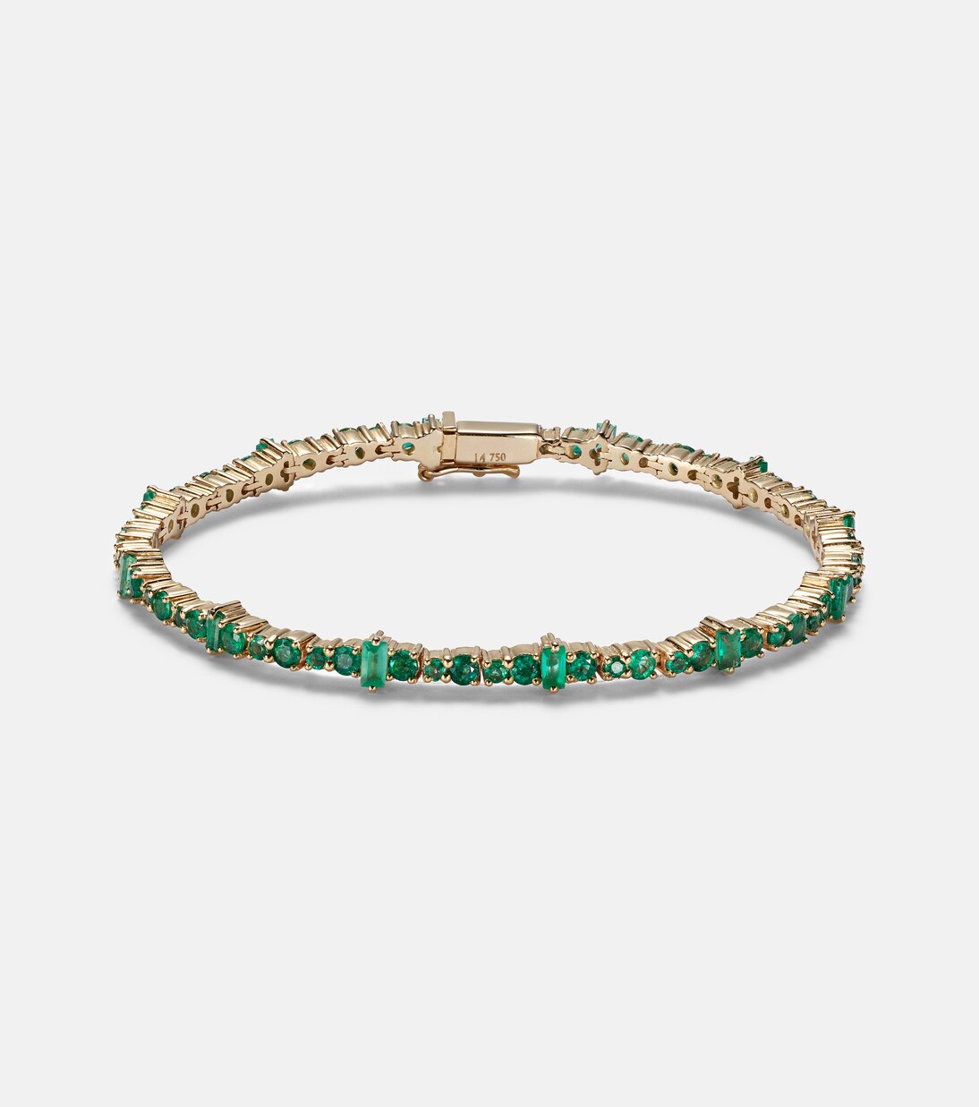 Rivulet 18kt gold bracelet with emeralds | Ileana Makri
