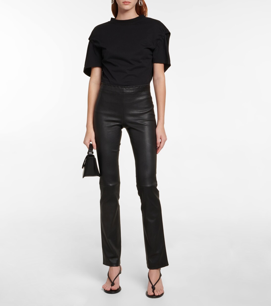 Cropped leather trousers | Stouls