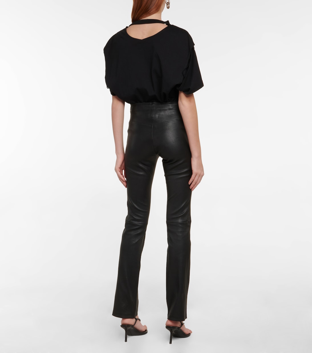Cropped leather trousers | Stouls
