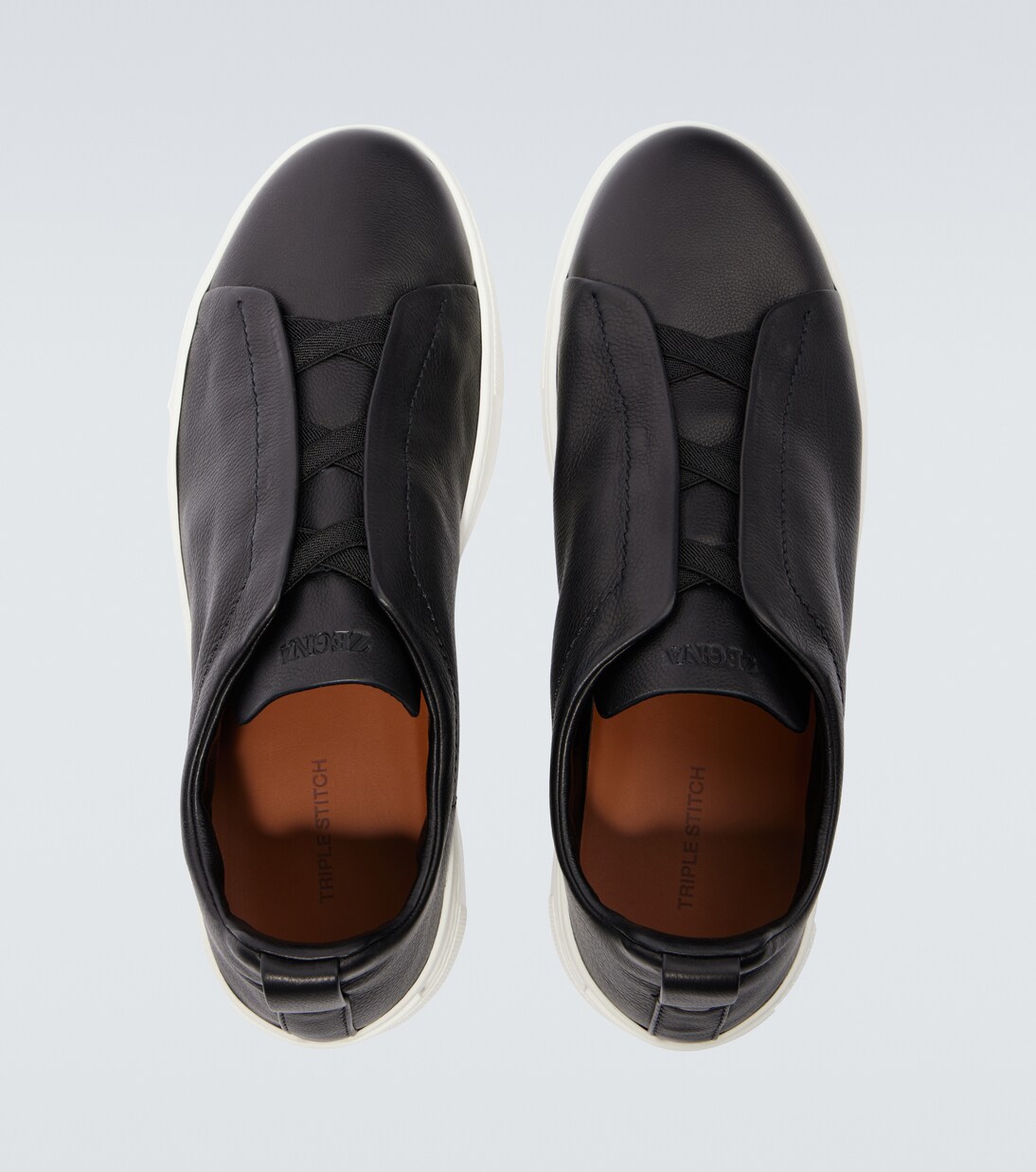 Triple Stitch leather sneakers | Zegna