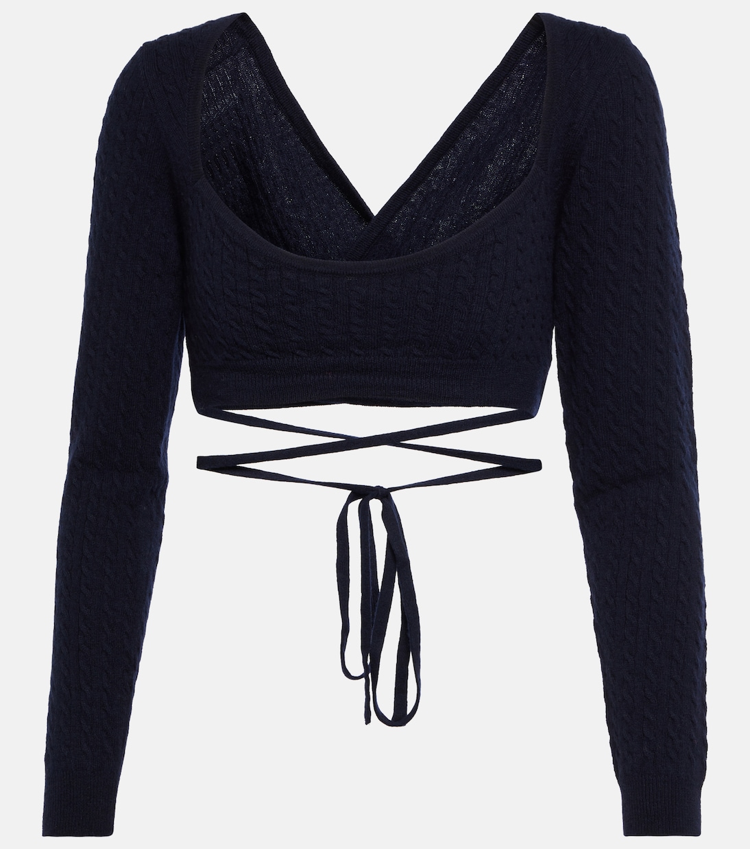 Pull raccourci en laine et cachemire | Patou