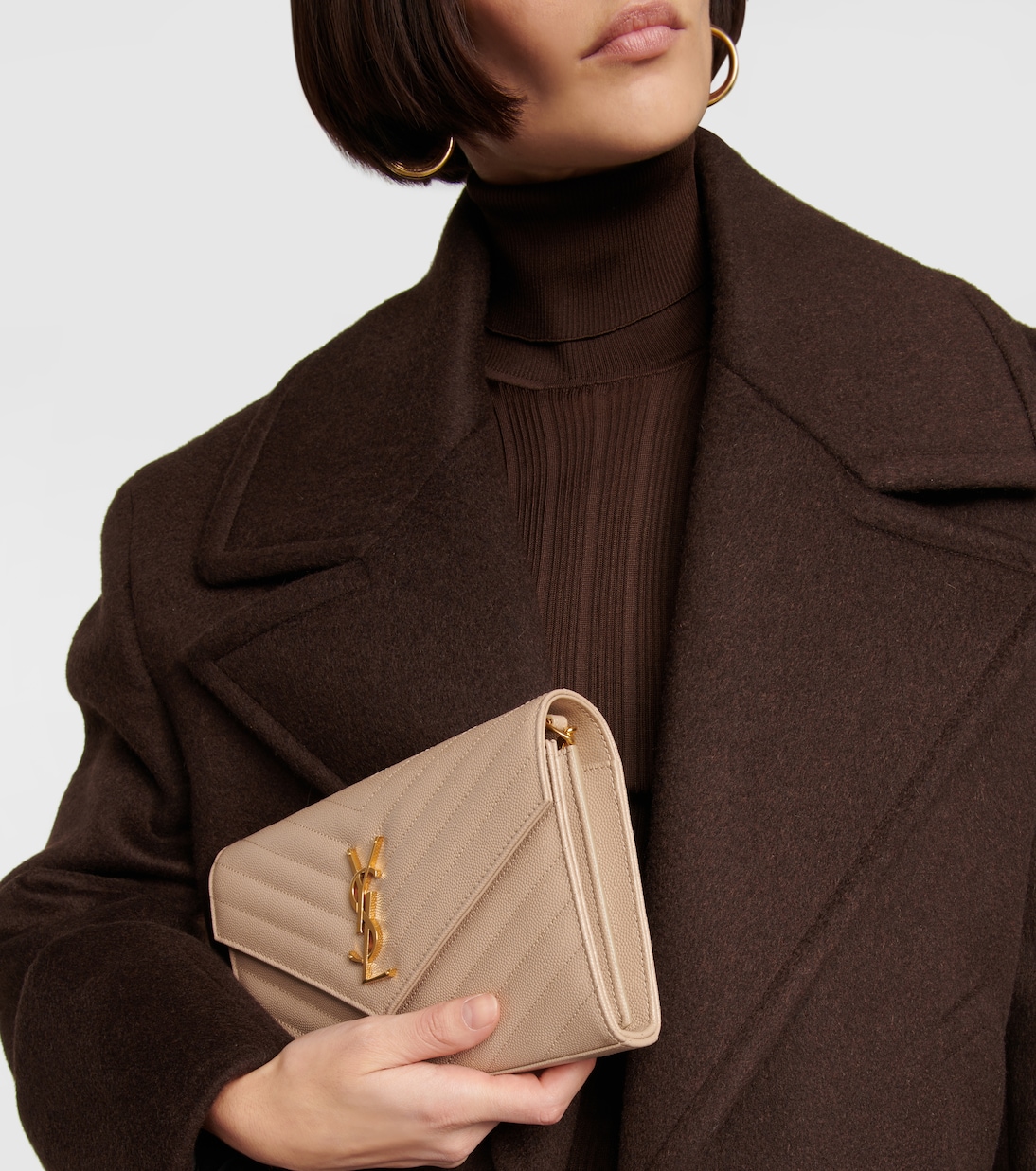 Cassandre matelassé leather wallet on chain | Saint Laurent