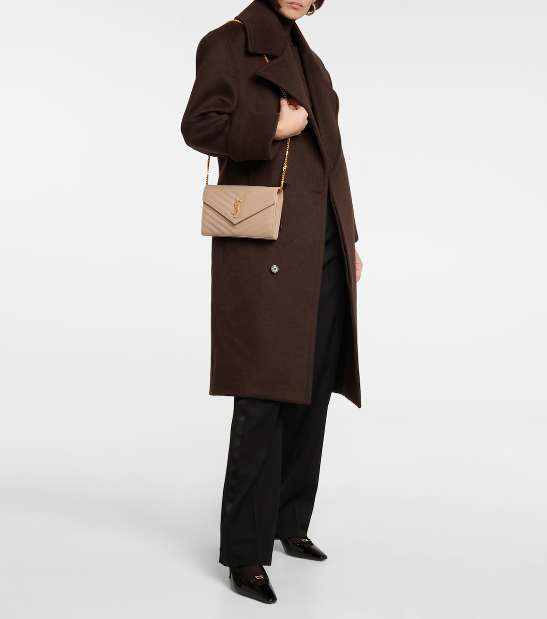 Cassandre matelassé leather wallet on chain | Saint Laurent