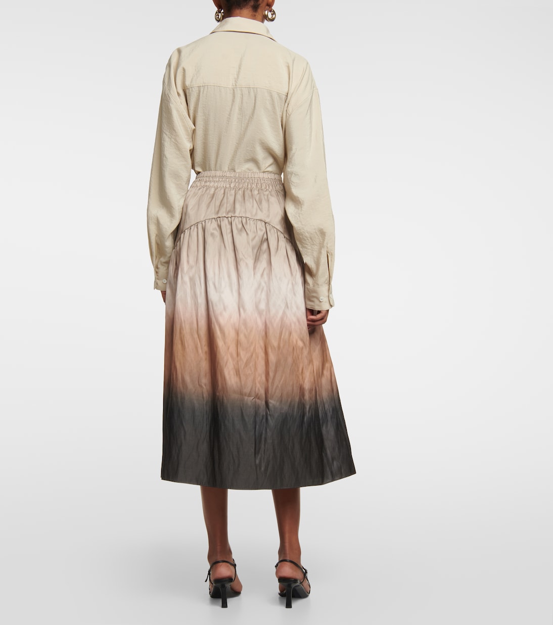 Bedruckter Rock aus Satin | Vince