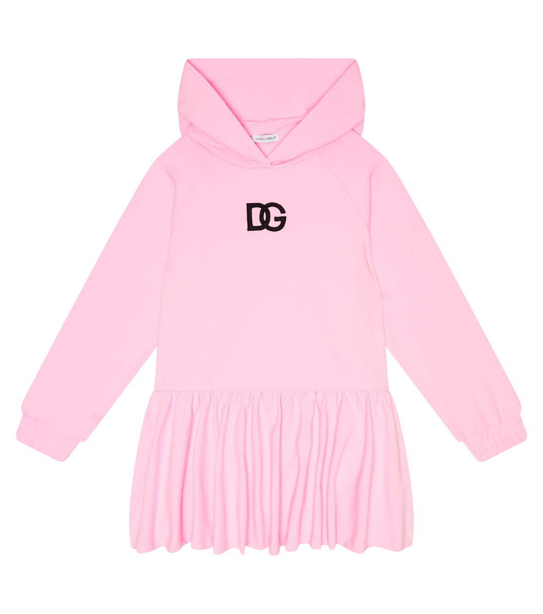 DG cotton-blend hooded dress | Dolce&Gabbana Kids