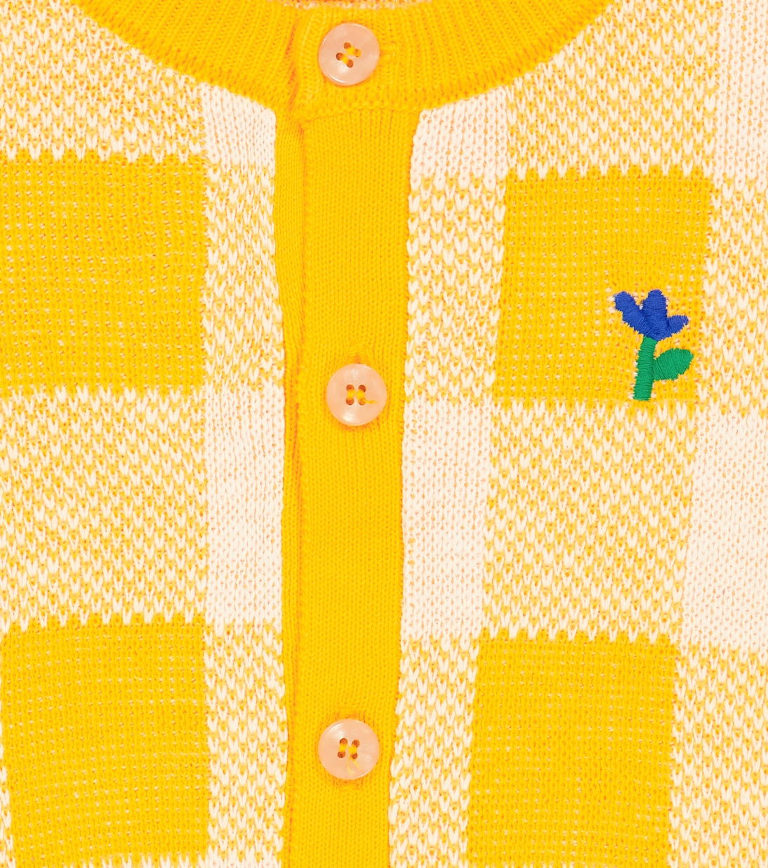 Baby Vichy cotton-knit cardigan | Bobo Choses
