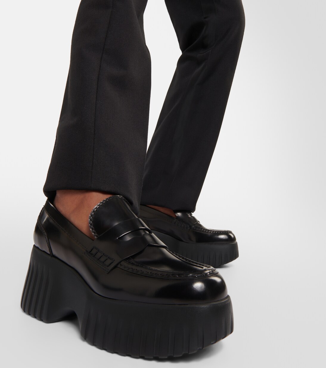 Plateau-Loafers H-Stripes aus Leder | Hogan