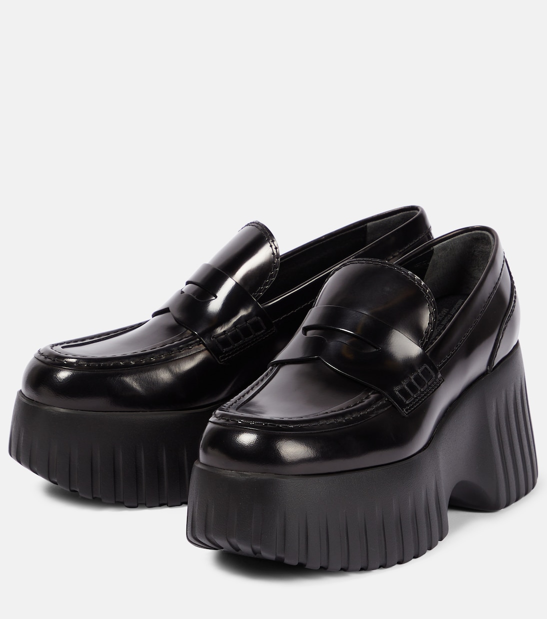 Plateau-Loafers H-Stripes aus Leder | Hogan