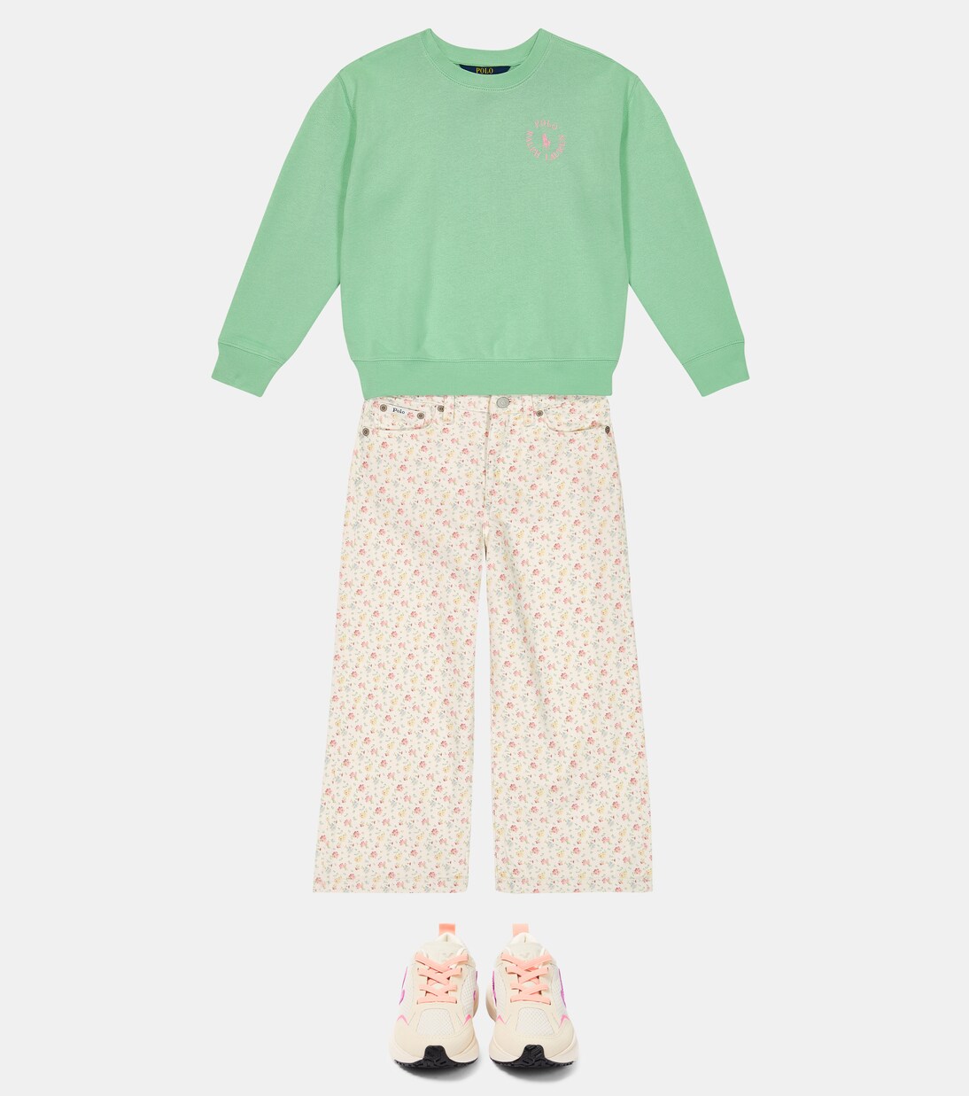 Sweat-shirt en coton mélangé à logo | Polo Ralph Lauren Kids